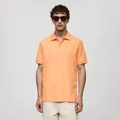 MANGO - Camiseta polo Hombre Manga corta de Algodón