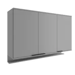 BERTOLINI - Mueble Superior Multiuso Cocina 120 cm MDP 3 Puertas Titanium.