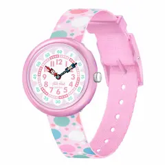 FLIK FLAK - Reloj Niña FLYING BUBBLES. Reloj Textil Rosado ZFBNP224
