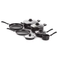 UNIVERSAL - Juegos de ollas antiadherente L39135 Aluminio 11 piezas