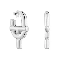 TOUS - Aretes grandes de plata MANIFESTO