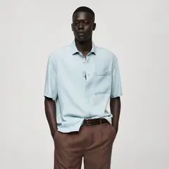 MANGO - Camisa Hombre Manga corta