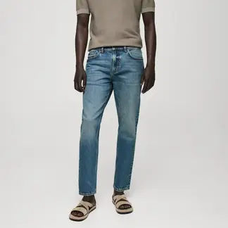 MANGO - Jean 5 Bolsillos Hombre Ben Tapered de Algodón