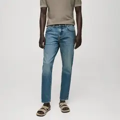 MANGO - Jean 5 Bolsillos Hombre Ben Tapered de Algodón