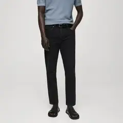 MANGO - Jean 5 Bolsillos Hombre Taper de Algodón