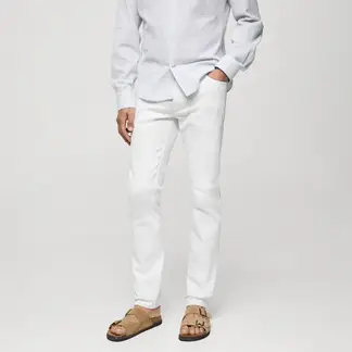 MANGO - Jean 5 Bolsillos Hombre Slim de Algodón