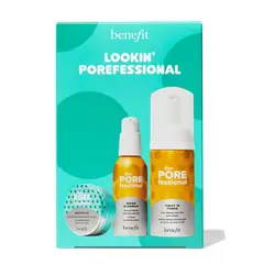 BENEFIT - Kit crema hidratante + limpiador facial + tónico facial Lookin Porefessional