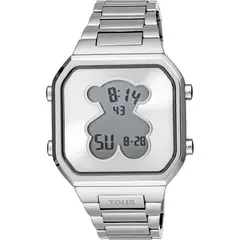 TOUS - Reloj digital con brazalete de acero SS D-BEAR