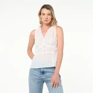GAP - Blusa Mujer Sin mangas de Algodón orgánico