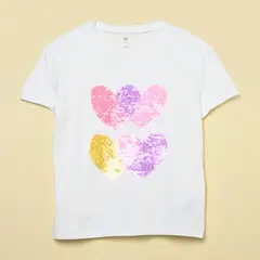 GAP - Camiseta Niña con Lentejuelas Manga corta Algodón