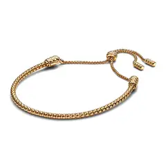 PANDORA - Brazalete Moments Cadena Tachuelas Deslizante Recubrimiento en Oro