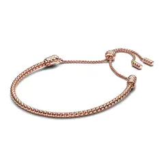 PANDORA - Brazalete Moments Cadena con Tachuelas Deslizante Recubrimiento en Oro Rosa