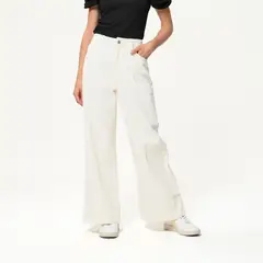 BASEMENT - Jean Wide Leg Mujer Tiro alto