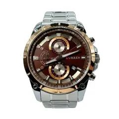 CURREN - Reloj para Hombre 8360 . Reloj Análogo Acero inoxidable Plateado