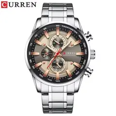 CURREN - Reloj para Hombre KRED771921 . Reloj Análogo Acero inoxidable Plateado