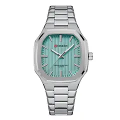 CURREN - Reloj para Hombre 8458 . Reloj Análogo Acero inoxidable Plateado