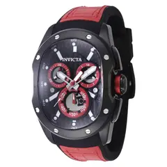 INVICTA - Reloj para Hombre Lupah . Reloj Análogo Cuero Rojo