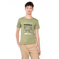 FEDERATION - Camiseta Niño con Estampado Print Manga corta Algodón