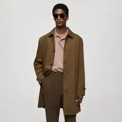 MANGO - Trench Hombre de Algodón