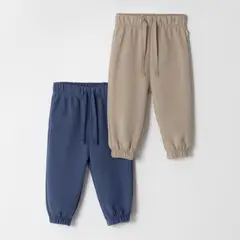 BABY FRESH - Pantalones para Bebé niño Pack de 2 unidades Cintura elásticada de Algodón