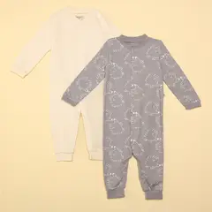 BABY FRESH - Pijamas Unisex para Bebé Pack de 2 unidades Manga larga de Algodón
