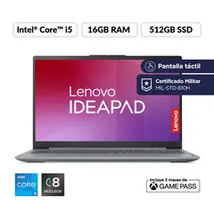 LENOVO - Portátil | Pantalla Táctil de 15.6 pulgadas | Intel Core i5 Serie H | 16GB RAM | 512GB SSD Almacenamiento | Windows 11 | IdeaPad Slim 3 | Computador Portátil