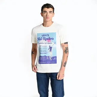 LEVIS - Camiseta Hombre Con Estampado Recto de Algodón