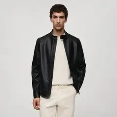 MANGO - Chaqueta Efecto cuero Hombre