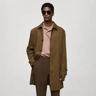 MANGO - Trench Hombre de Algodón