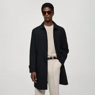 MANGO - Trench Hombre de Algodón