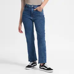 SYBILLA - Jean Straight Crop Mujer Tiro alto