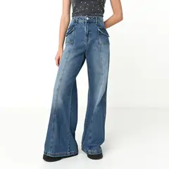 DENIMLAB - Jean Wide Leg Mujer Tiro alto