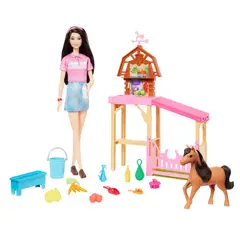 BARBIE - Muñeca Barbie: Renee La gran carrera de caballos. Cuidado de Ponies