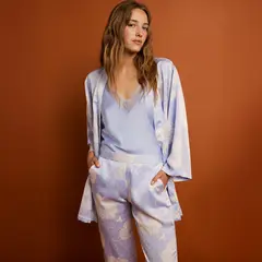 ETAM - Conjunto de pijama con pantalón Mujer Medio Manga larga de Poliéster