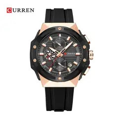 CURREN - Reloj para Hombre KREe0903 . Reloj Análogo Silicona Negro
