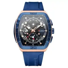CURREN - Reloj para Hombre KREd8701 . Reloj Análogo Silicona Azul