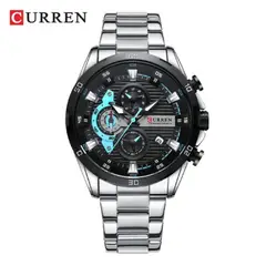 CURREN - Reloj para Hombre KREd391901 . Reloj Análogo Acero inoxidable Plateado