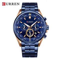 CURREN - Reloj para Hombre KREd312003 . Reloj Análogo Acero inoxidable Azul
