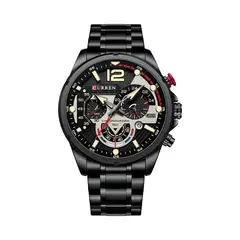 CURREN - Reloj para Hombre KREd330101 . Reloj Análogo Acero inoxidable Negro