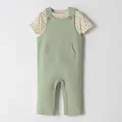 BABY FRESH - Set Jardinera + camiseta manga corta para Bebé niño de Algodón