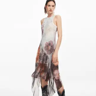 DESIGUAL - Vestido Mujer Medio con con Estampado
