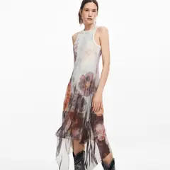 DESIGUAL - Vestido Mujer Medio con con Estampado