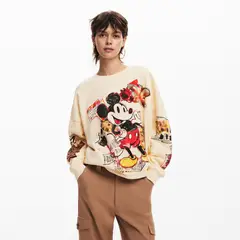 DESIGUAL - Saco Mujer con Estampado de Algodón