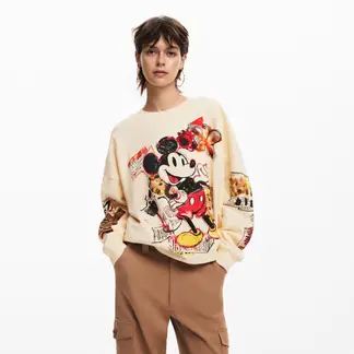 DESIGUAL - Saco Mujer con Estampado de Algodón