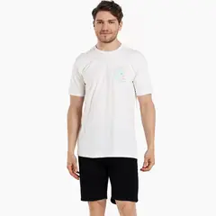 BEARCLIFF - Camiseta Hombre Manga corta con Estampado de Algodón