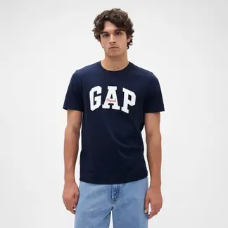 GAP - Camiseta Hombre con Logo de Algodón