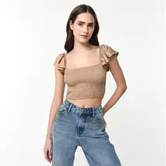 SYBILLA - Crop top Mujer Sin mangas