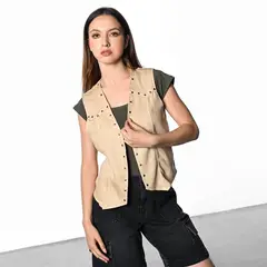 DENIMLAB - Chaleco Mujer Taches