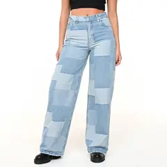 DENIMLAB - Jean Wide Leg Mujer Tiro medio