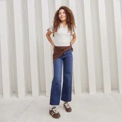 ELV - Jean Niña Tiro medio Algodón